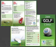Brochures design - Golf Clinics Brochure 2009