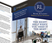 Brochures design - Rusel & Lazarus, Personal Injury Attorneys brochure
