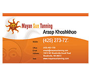 Business Cards design - Mayan Ssun Tanning