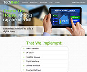 web site development - Tech Build, parallax website